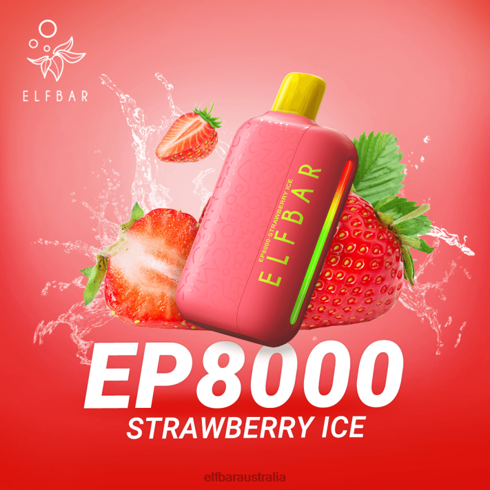 ELFBAR Disposable Vape New EP8000 Puffs Strawberry Ice RZD876