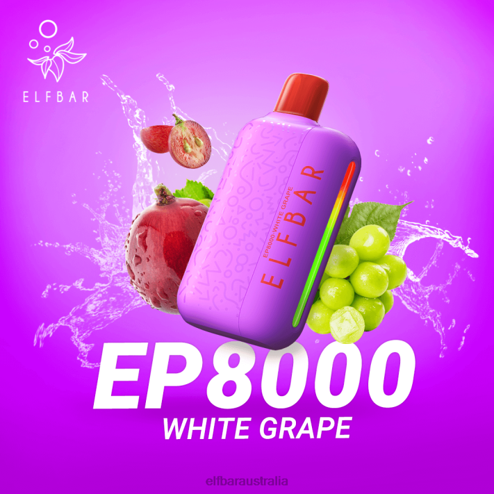 ELFBAR Disposable Vape New EP8000 Puffs White Grape RZD873