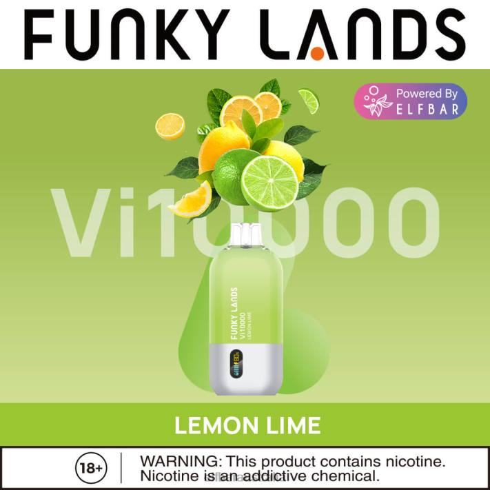 ELFBAR Funky Lands Best Flavor Disposable Vape Vi10000 Iced Series Lemon Lime RZD8153