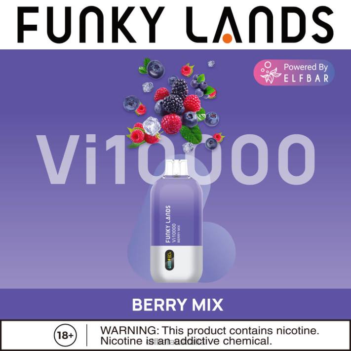 ELFBAR Funky Lands Disposable Vape Vi10000 Puffs Berry Mix RZD8159