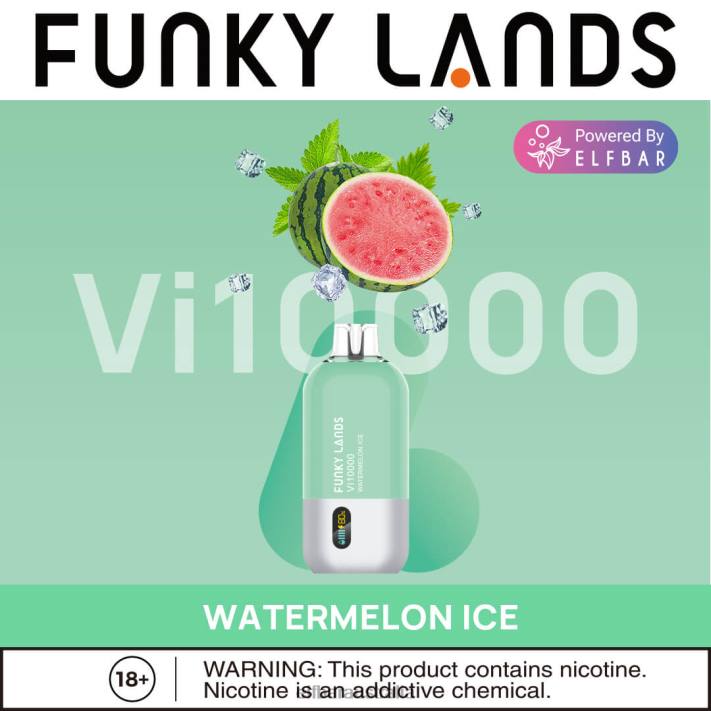 ELFBAR Funky Lands Disposable Vape Vi10000 Puffs Watermelon Ice RZD8168