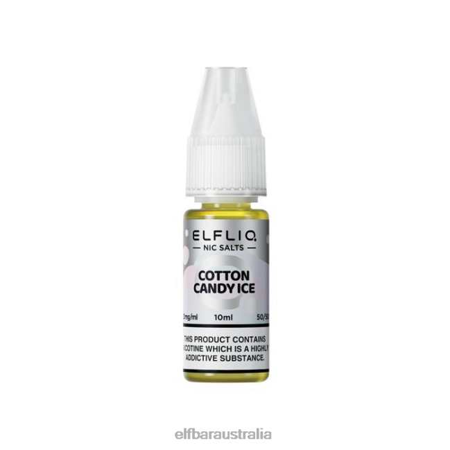 ELFBAR ELFLIQ Cotton Candy Ice Nic Salts - 10ml-10 mg/ml DV2RT213 Original