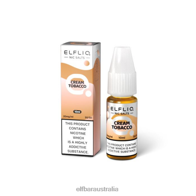 ELFBAR ELFLIQ Cream Tobacco Nic Salts -10ml-20 mg/ml DV2RT212 Original