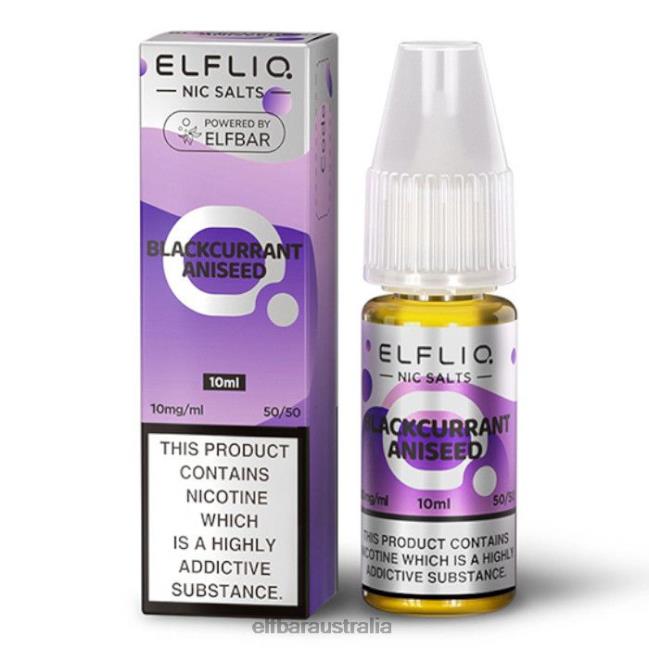 ELFBAR ElfLiq Nic Salts - Blackcurrant Aniseed - 10ml-10 mg/ml DV2RT177 Original