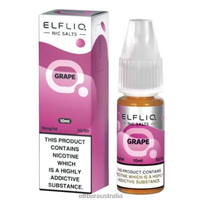 ELFBAR ElfLiq Nic Salts - Grape - 10ml-10 mg/ml DV2RT191 Original