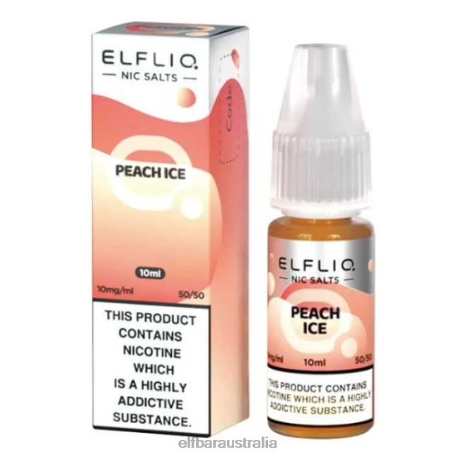 ELFBAR ElfLiq Nic Salts - Peach Ice - 10ml-10 mg/ml DV2RT185 Original