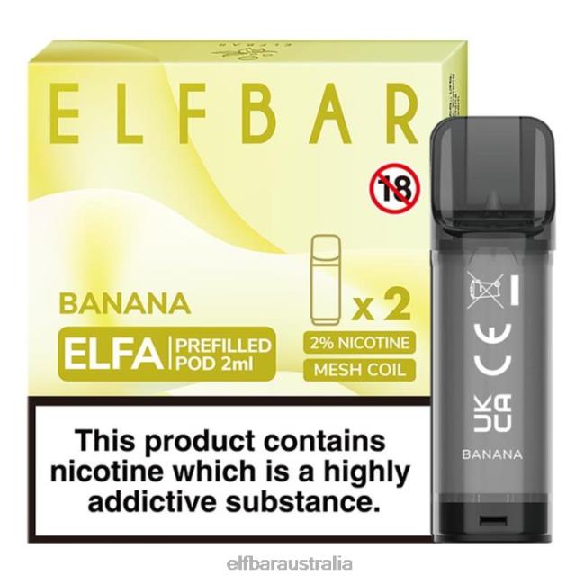 ELFBAR Elfa Pre-Filled Pod - 2ml - 20mg (2 Pack) DV2RT105 Banana