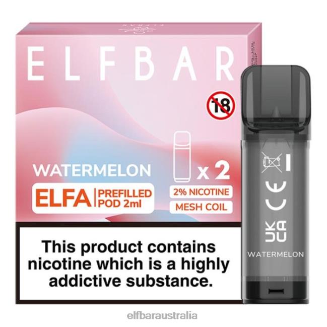 ELFBAR Elfa Pre-Filled Pod - 2ml - 20mg (2 Pack) DV2RT108 Watermelon