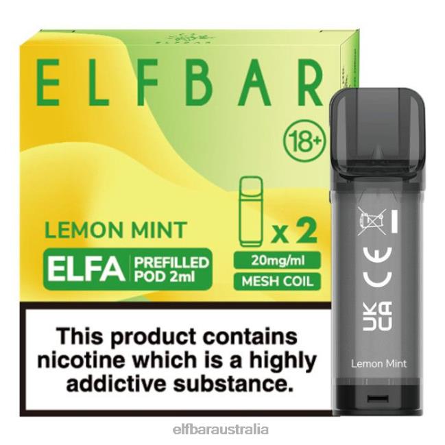 ELFBAR Elfa Pre-Filled Pod - 2ml - 20mg (2 Pack) DV2RT110 Lemon Mint