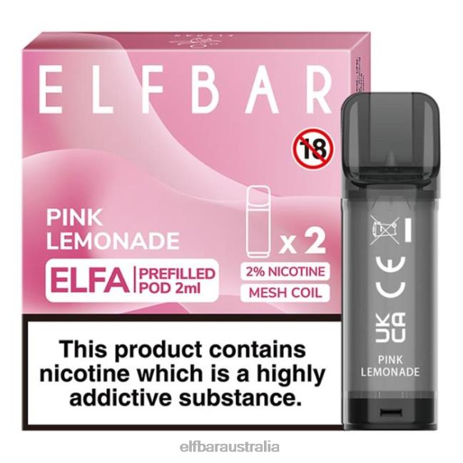 ELFBAR Elfa Pre-Filled Pod - 2ml - 20mg (2 Pack) DV2RT111 Pink Lemonade