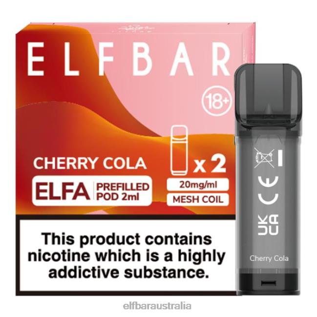 ELFBAR Elfa Pre-Filled Pod - 2ml - 20mg (2 Pack) DV2RT113 Cherry Cola