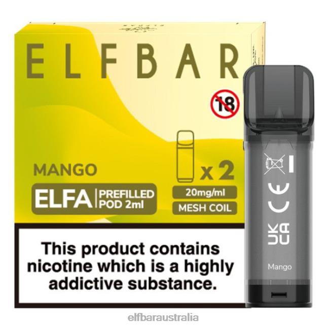 ELFBAR Elfa Pre-Filled Pod - 2ml - 20mg (2 Pack) DV2RT118 Mango