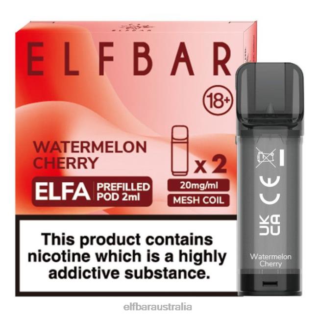 ELFBAR Elfa Pre-Filled Pod - 2ml - 20mg (2 Pack) DV2RT121 Watermelon Cherry