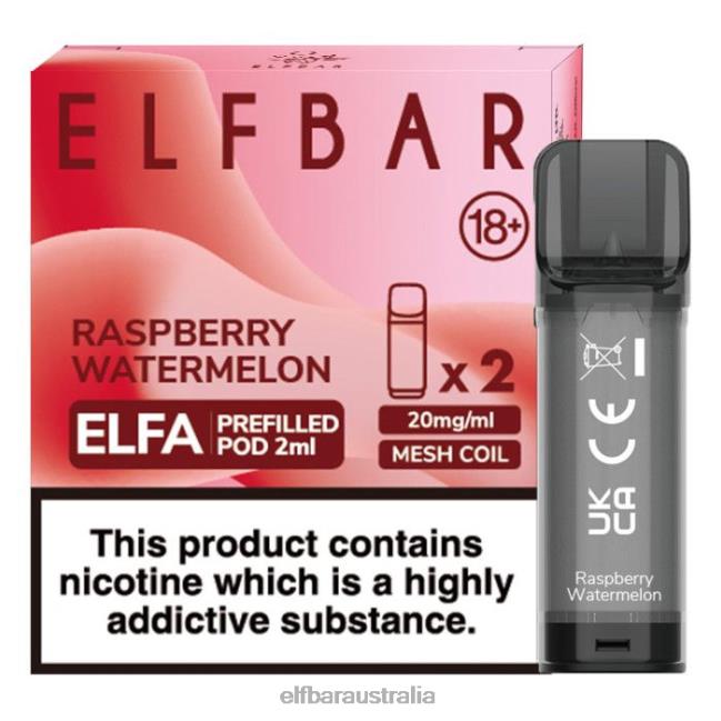 ELFBAR Elfa Pre-Filled Pod - 2ml - 20mg (2 Pack) DV2RT122 Raspberry Watermelon