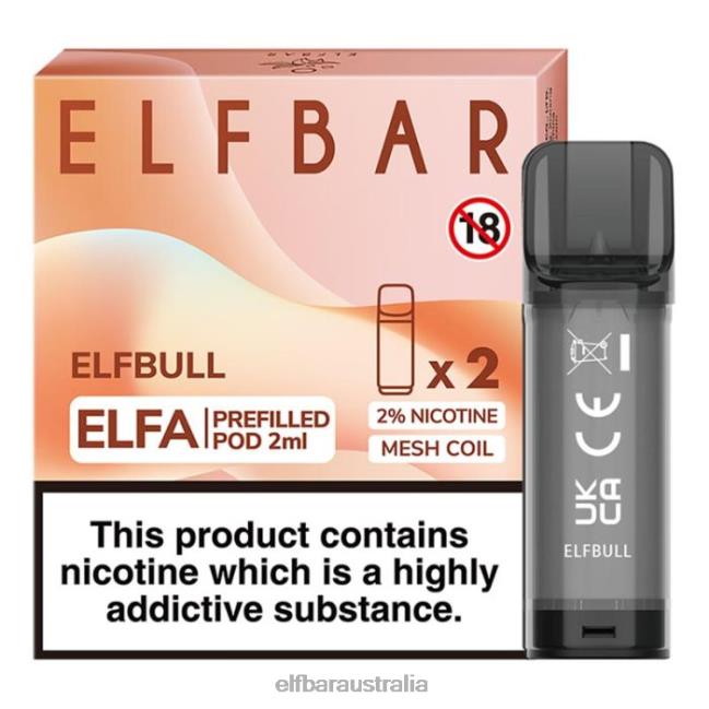 ELFBAR Elfa Pre-Filled Pod - 2ml - 20mg (2 Pack) DV2RT128 Elf Bull
