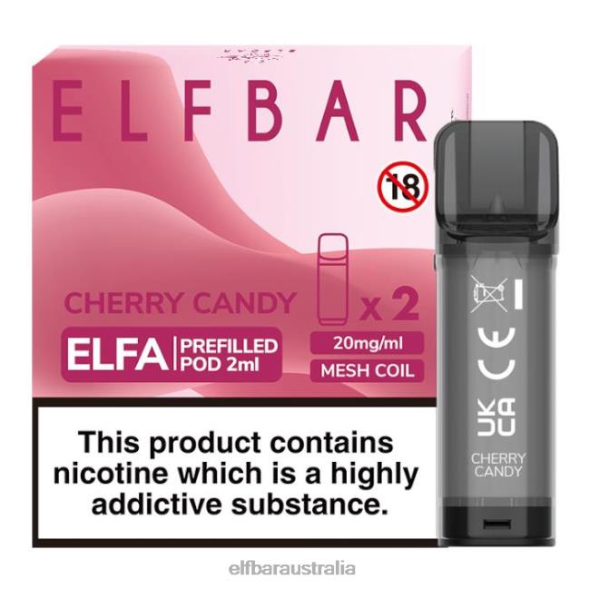 ELFBAR Elfa Pre-Filled Pod - 2ml - 20mg (2 Pack) DV2RT131 Cherry Candy