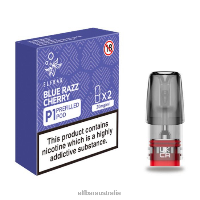 ELFBAR Mate 500 P1 Pre-Filled Pods - 20mg (2 Pack) Blue Razz Cherry DV2RT165 Original