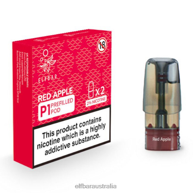 ELFBAR Mate 500 P1 Pre-Filled Pods - 20mg (2 Pack) DV2RT161 Red Apple