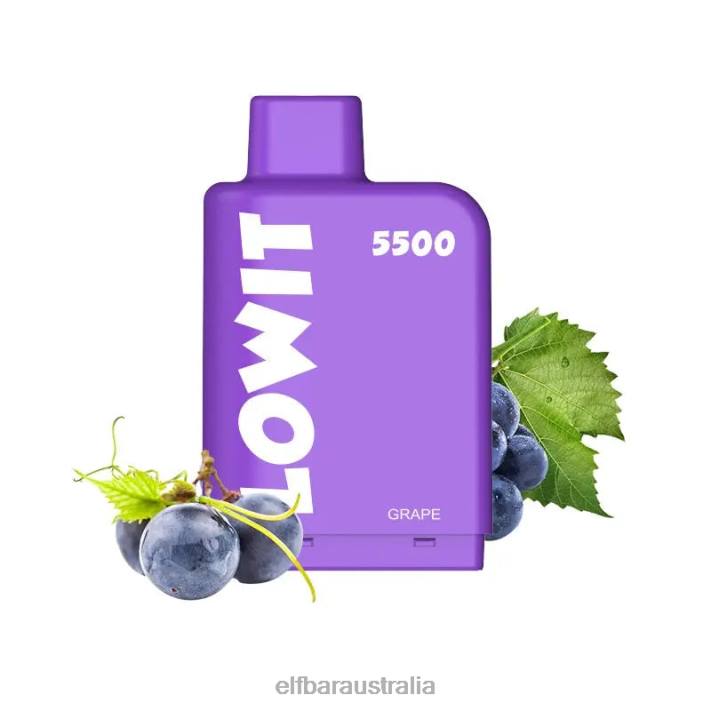 ELFBAR Prefilled Pod LOWIT 5500 Puffs 2%Nic Grape RZD8142