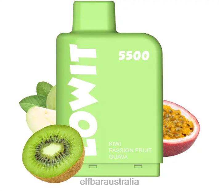 ELFBAR Prefilled Pod LOWIT 5500 Puffs 2%Nic Kiwi Passion Fruit Guava RZD8139